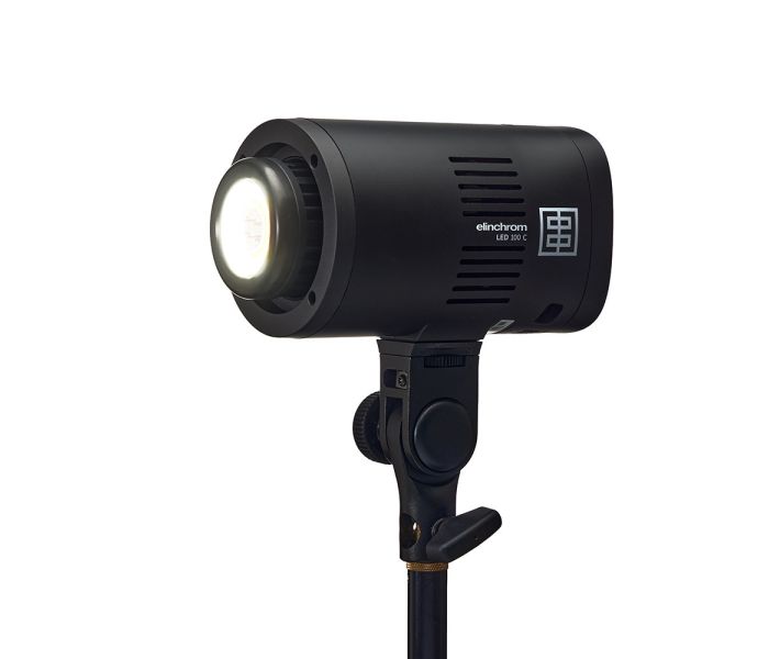 Elinchrom LED 100 C - Dual Head Kit - front slant bright with no diffuser 