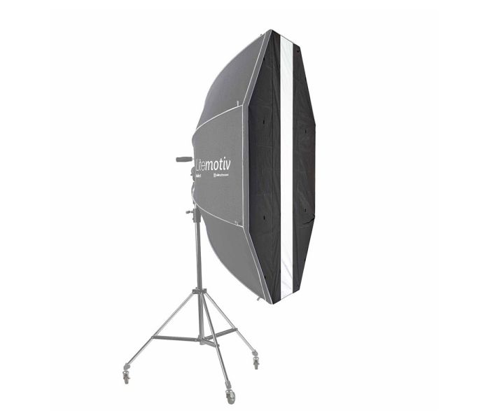 Elinchrom Recta & Strip Diffuser-Blocker Octa 190 - example fit side on (STAND/SOFTBOX NOT INCLUDED)