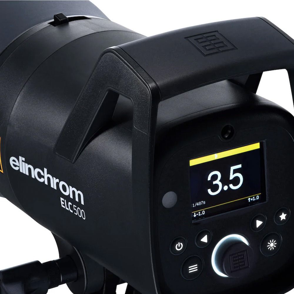 Elinchrom ELC 500 Monolight - rear slant, user ui