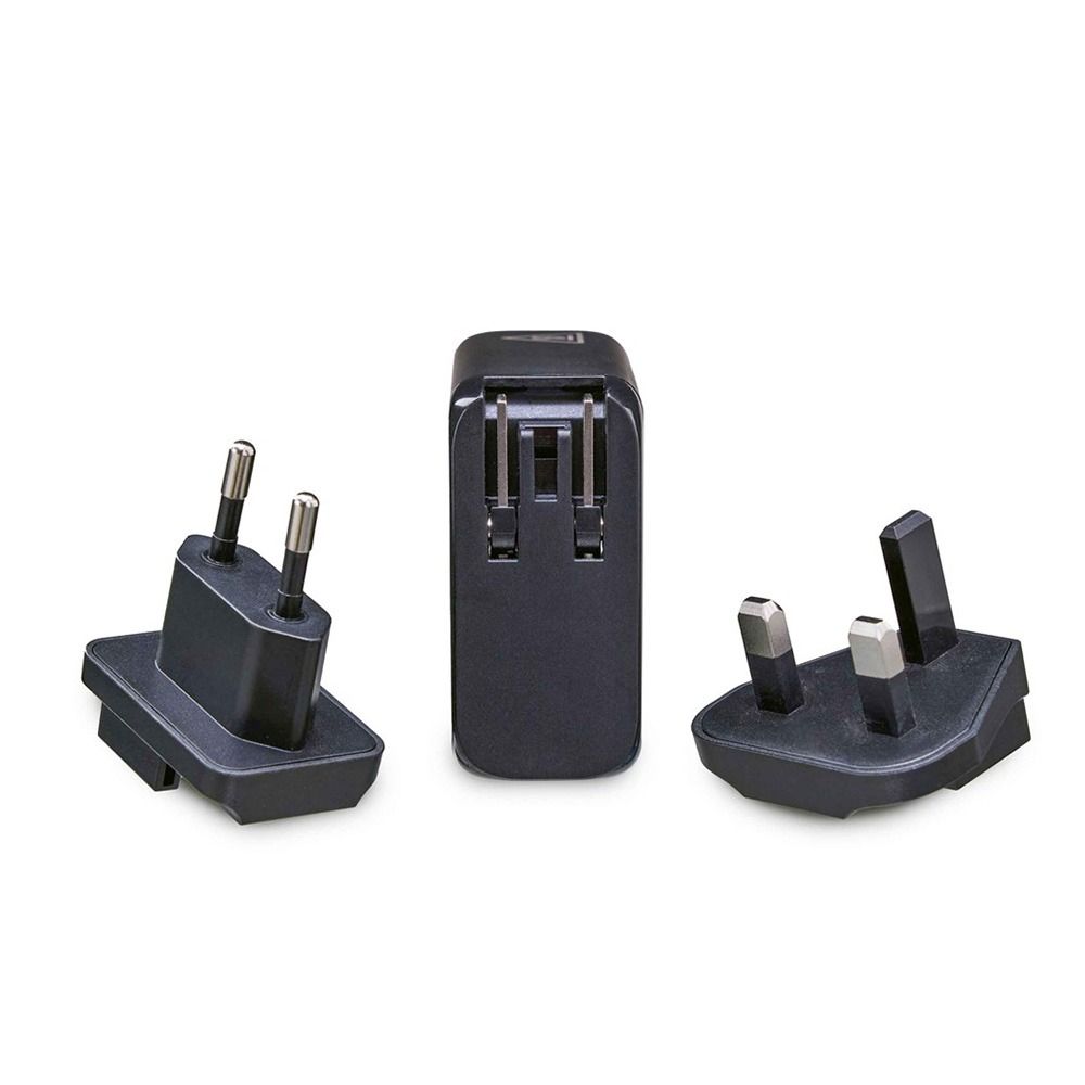Elinchrom 100W USB-C Wall Charger Kit - Charger/Cable/UK & EU Plugs - front with attachments 