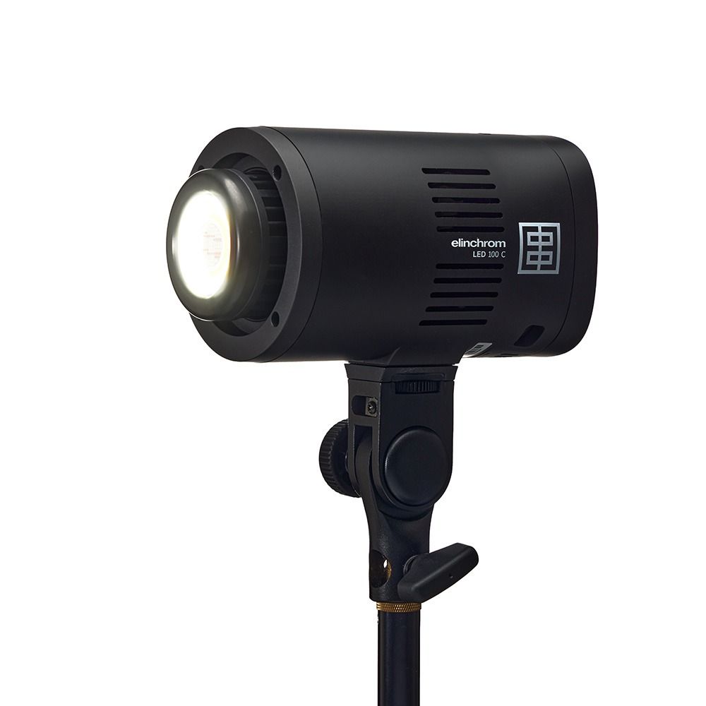 Elinchrom LED 100 C - Dual Head Kit - front slant bright with no diffuser 