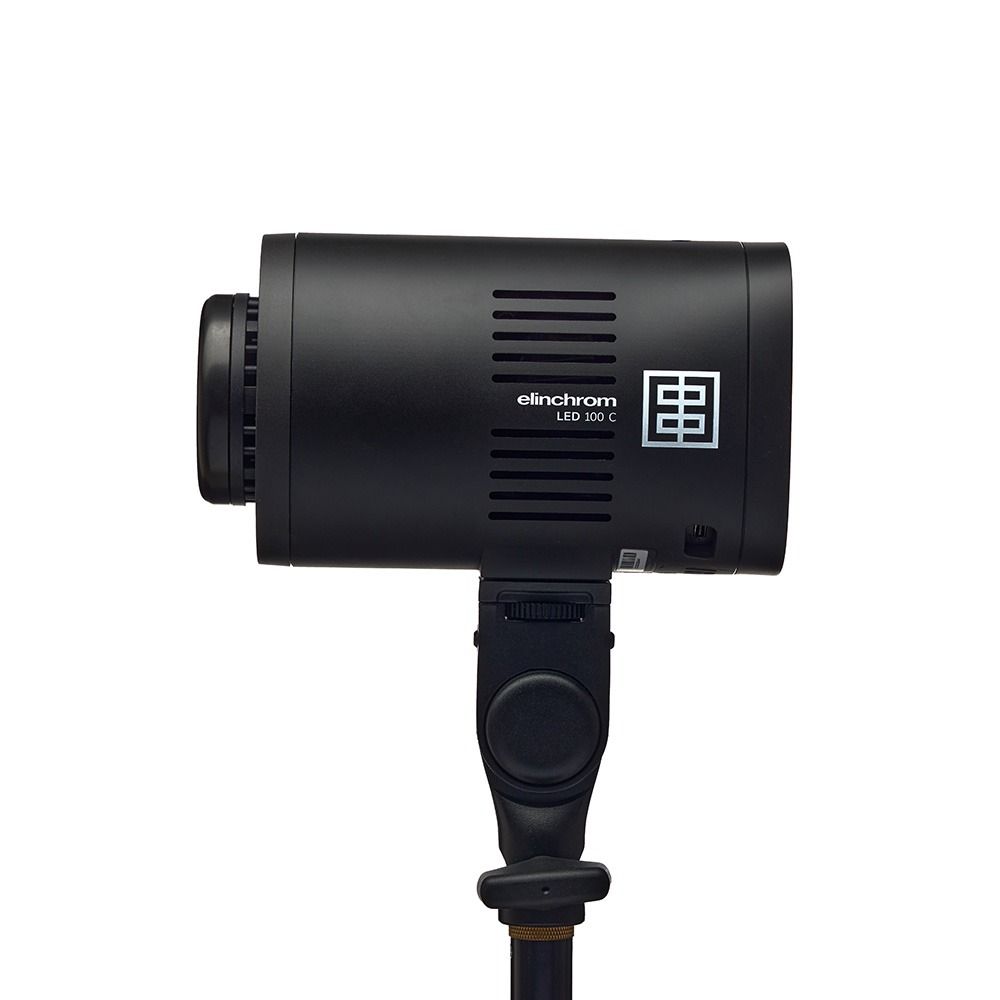 Elinchrom LED 100 C - Dual Head Kit - side on straight with no diffuser attached 