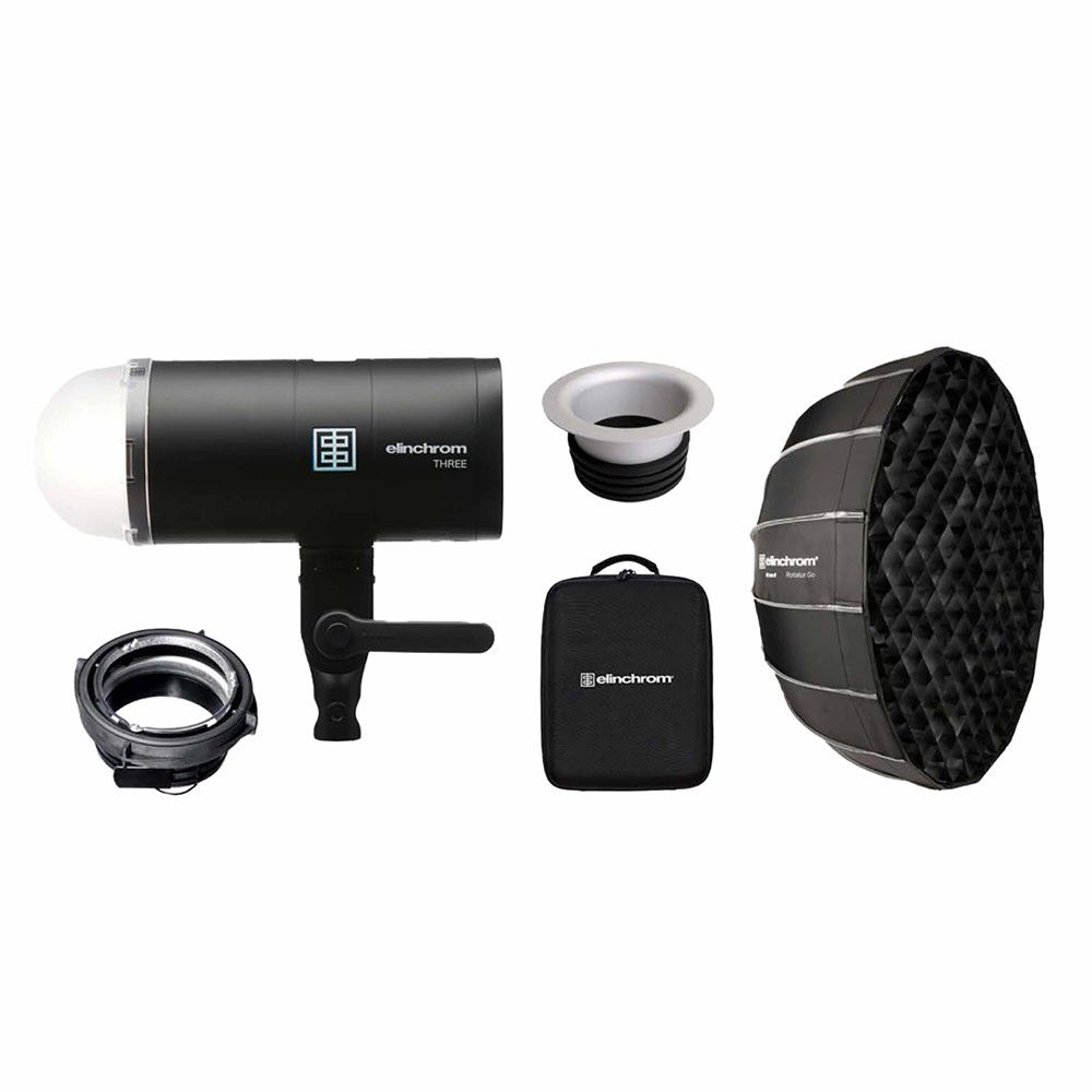 Elinchrom THREE Off Camera Flash Portrait Kit - what's included 