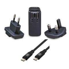 Elinchrom 100W USB-C Wall Charger Kit - Charger/Cable/UK & EU Plugs - what's included 